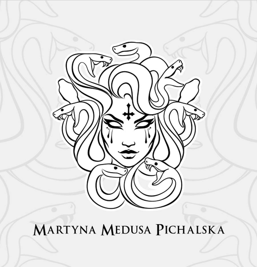 Martyna Medusa Pichalska Tattoo, Wild Head Studio, logo